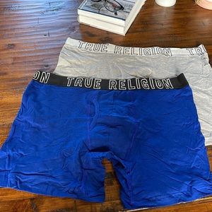 True Religion XL Fly Front Cotton/Spandex Boxer Brief (2 Single Pairs)